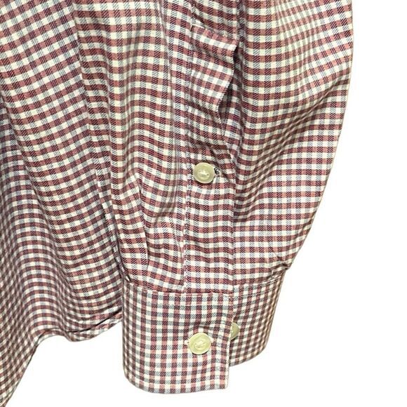 Michael Kors mens shirt Size L slim fit 100% cotton checkered button long sleeve - Picture 3 of 8